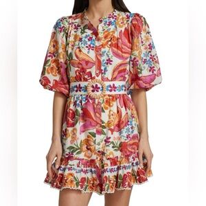 Farm Rio Belted Mini Dress